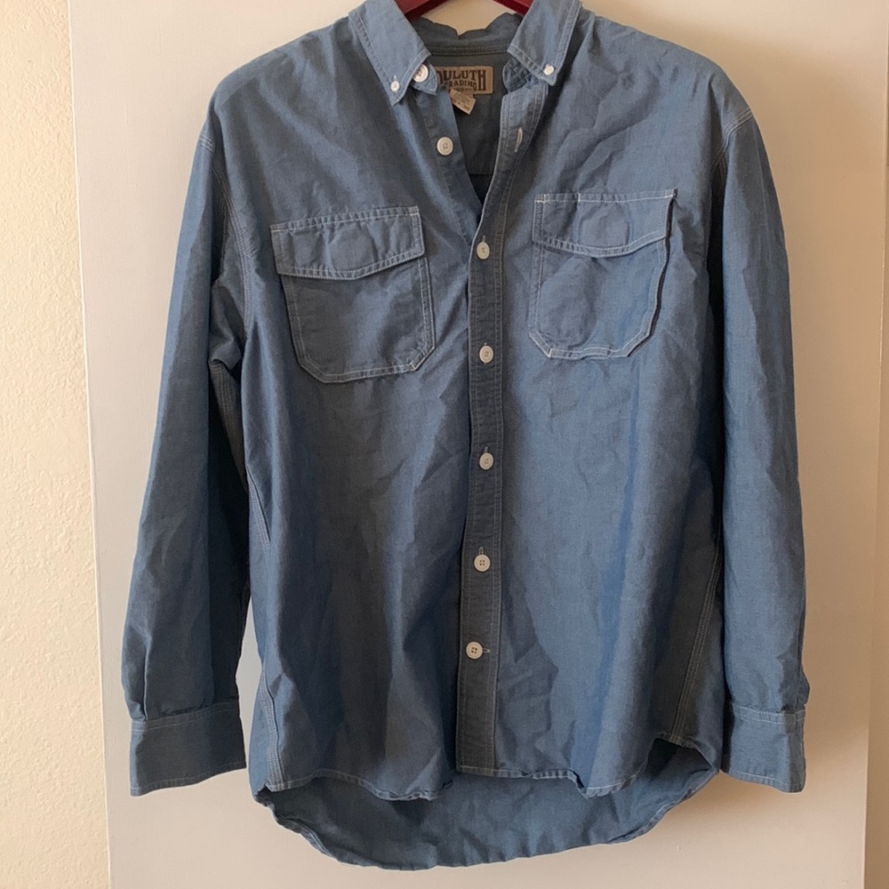 Duluth trading denim long sleeve shirt